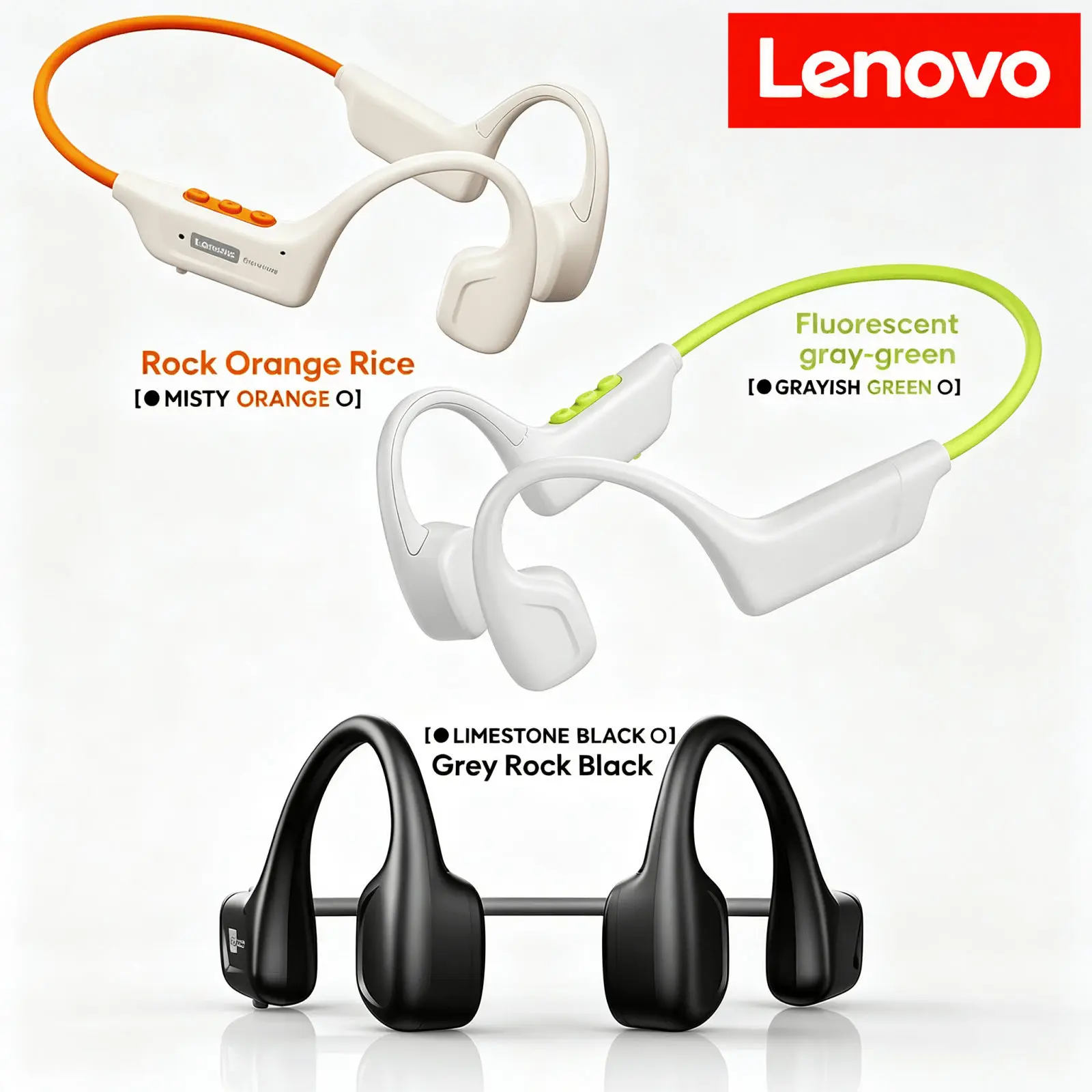 Lenovo S102 Earphones Bone Con - Bone Conduction Running Headphones ulasan dan harga