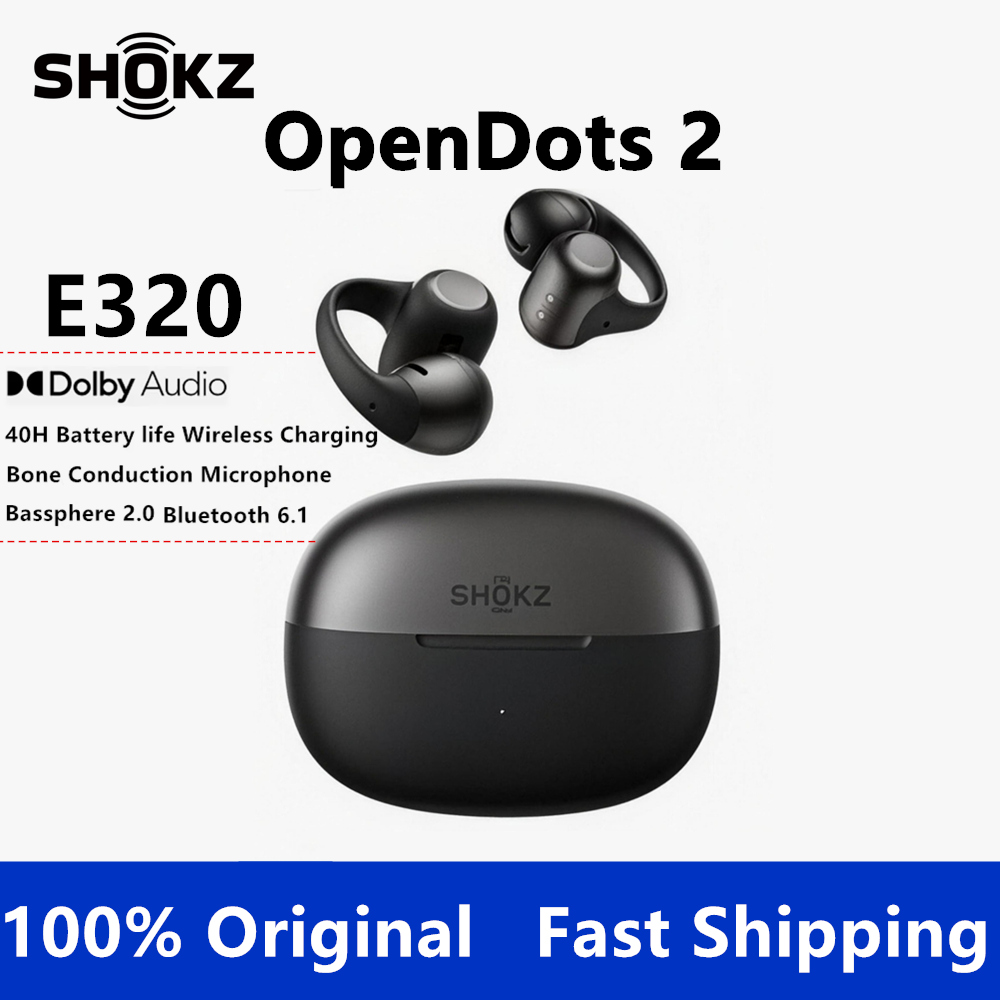 SHOKZ OpenDots 2 Open Bluetoot - Type C Wired Earphones With Mic ulasan dan harga