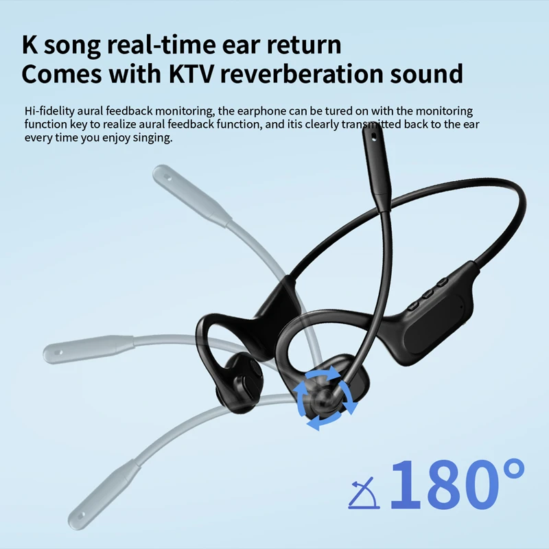 Open Ear Wireless Headset Rota - Type C Wired Earphones With Mic ulasan dan harga