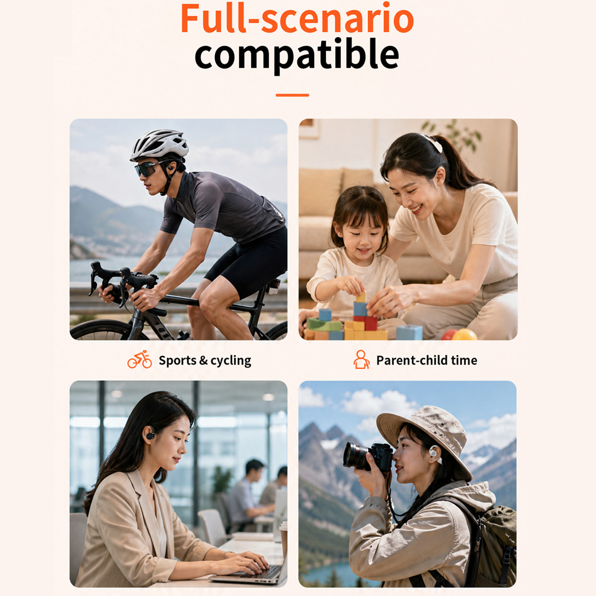 New Smart Camera Earphone Bone - Bone Conduction Running Headphones ulasan dan harga