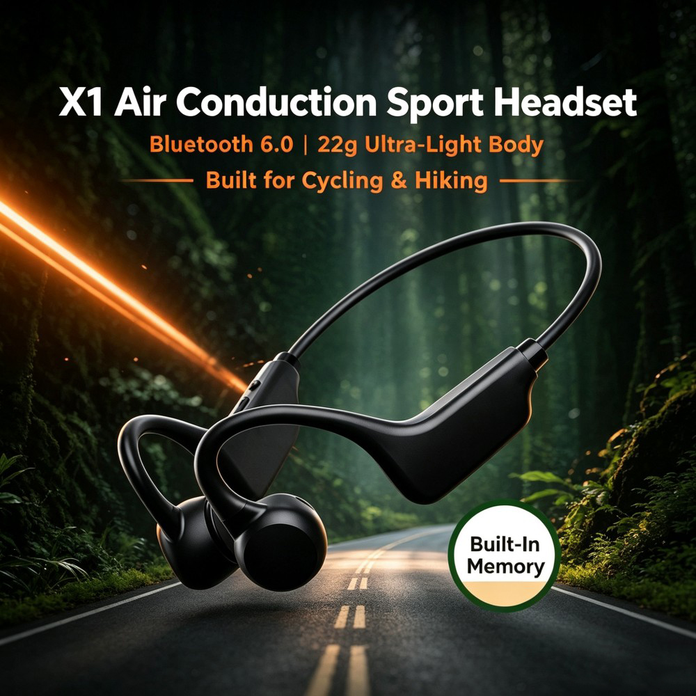 KEBIDUMEI Bluetooth 6.0 Air Co - Bone Conduction Running Headphones ulasan dan harga