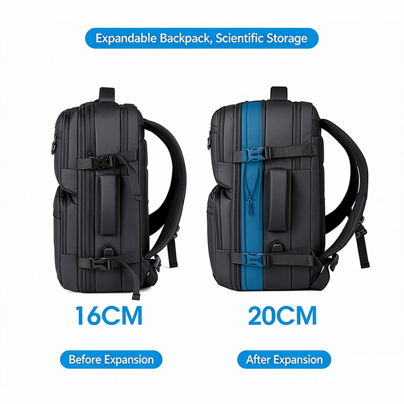 Expandable Travel Backpack Men - Laptops ulasan dan harga